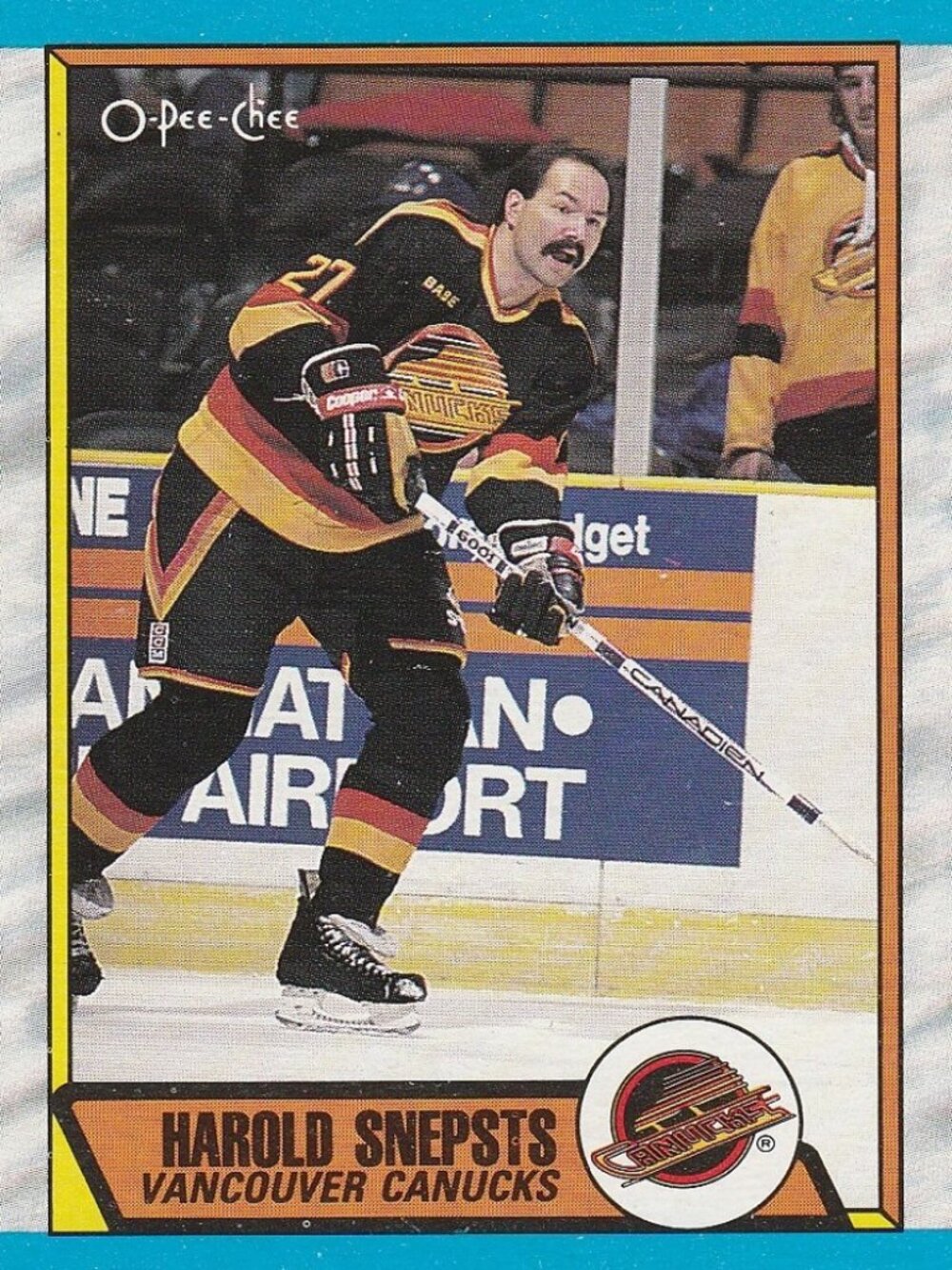 Harold Snepsts - 1989 O Pee Chee Hockey Card